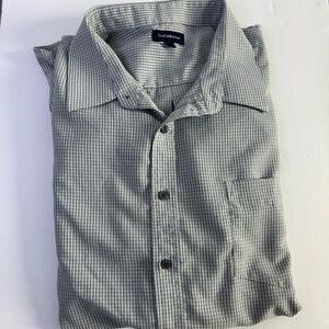 Croft & Barrow Gray Short Sleeve Button Down Shirt